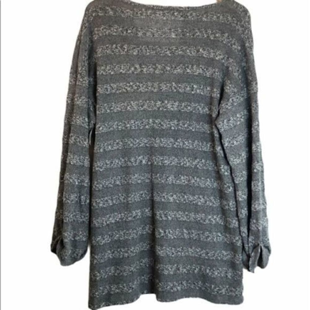 Blue Life V-Neck Grey Stripe Sweater Dress Small - Picture 9 of 9